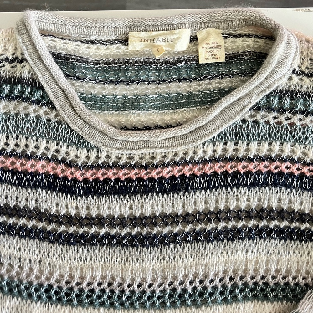 Inhabit Open Stitch Cashmere Sweater Size Xs - image 2